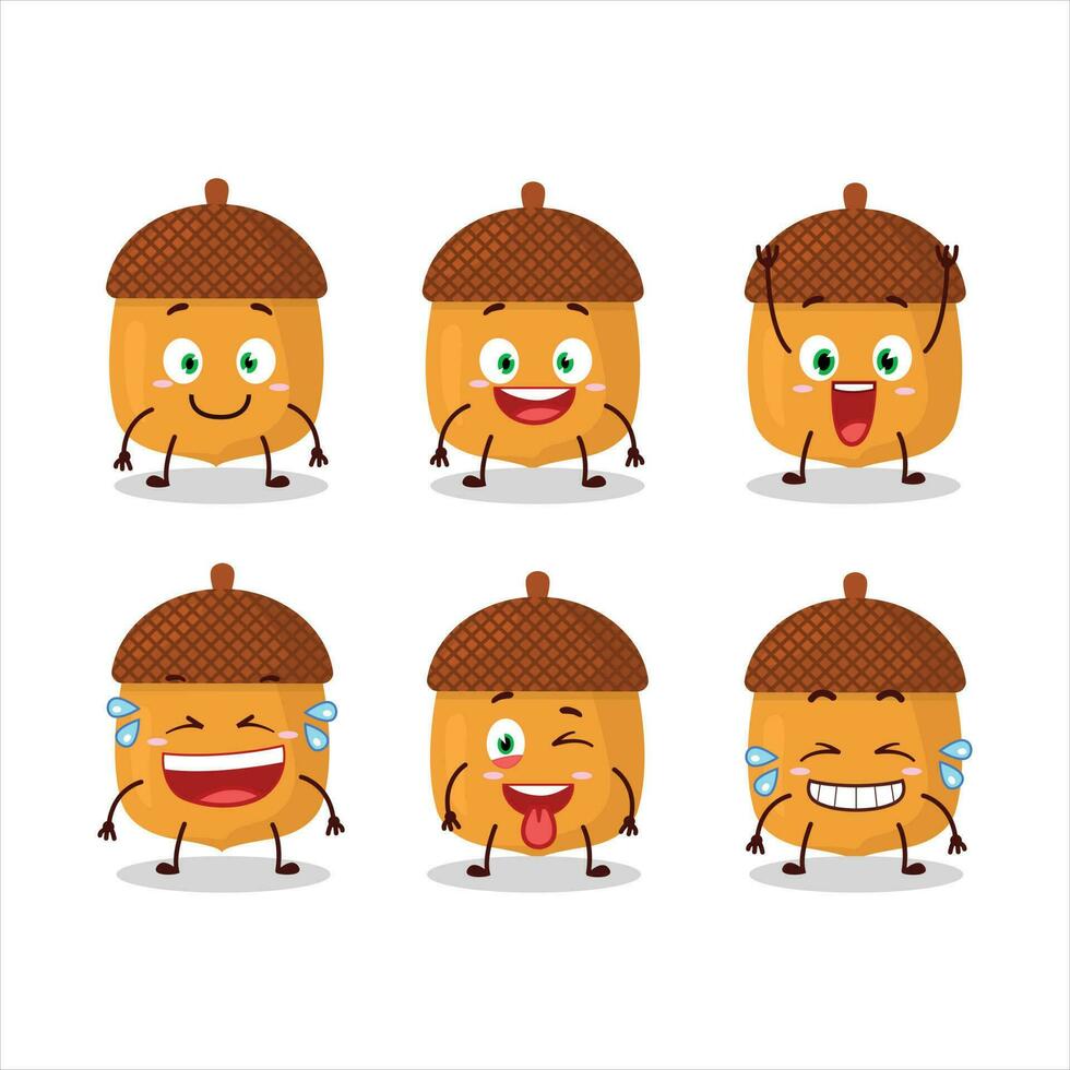 tekenfilm karakter van walnoten met glimlach uitdrukking vector