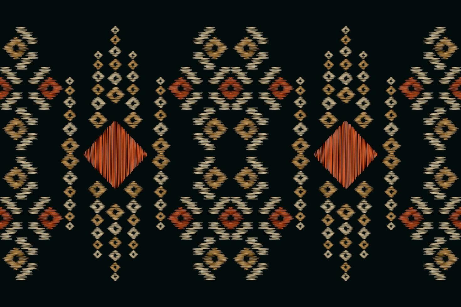 etnisch ikat kleding stof patroon meetkundig stijl.afrikaans ikat borduurwerk etnisch oosters patroon zwart achtergrond. abstract, vector, illustratie.voor textuur, kleding, sjaal, decoratie, tapijt, zijde. vector