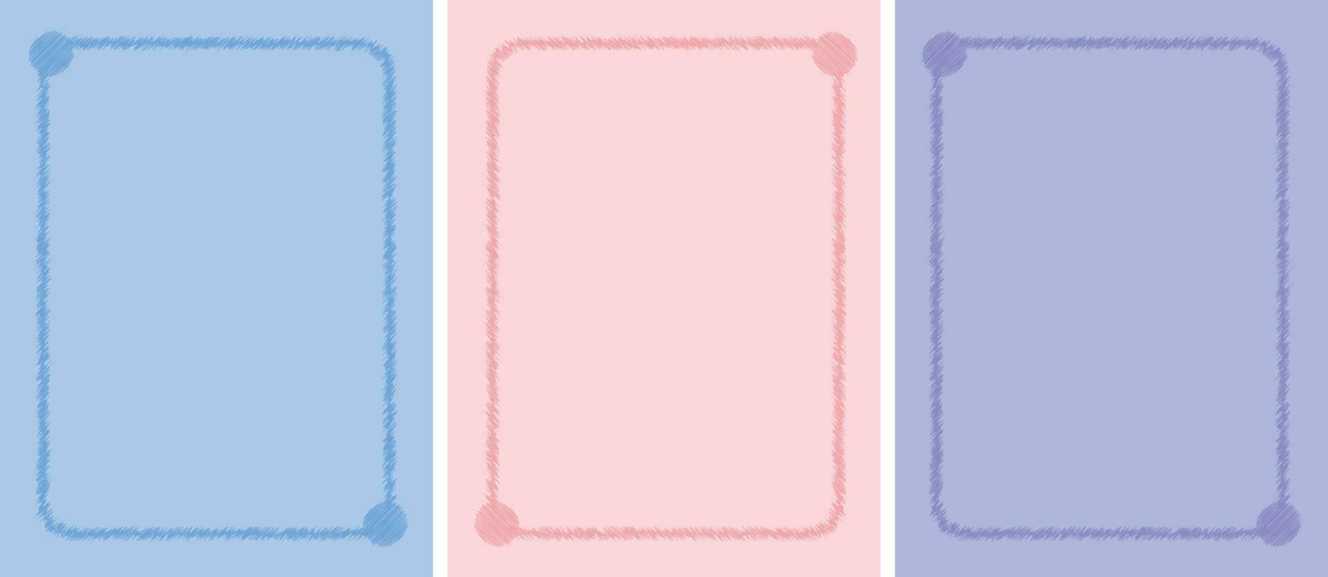 hand- getrokken lijn minimaal stijl kaders vector. framing illustratie decoratie elementen versieren pastel schattig. gebruik voor groet kaart, merk bedrijf,etiket,briefkaart,uitnodiging bruiloft. vector