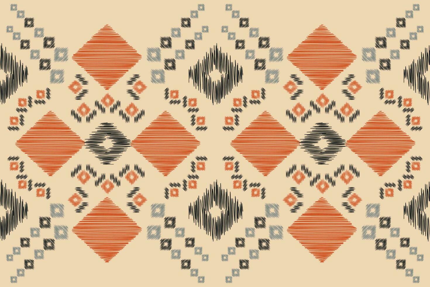 etnisch ikat kleding stof patroon meetkundig stijl.afrikaans ikat borduurwerk etnisch oosters patroon bruin room achtergrond. abstract, vector, illustratie.voor textuur, kleding, sjaal, decoratie, tapijt, zijde. vector