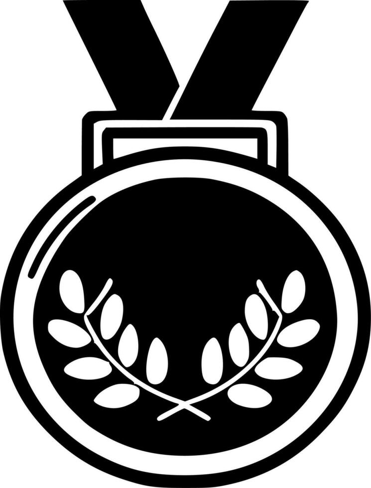 medaille, minimalistische en gemakkelijk silhouet - vector illustratie