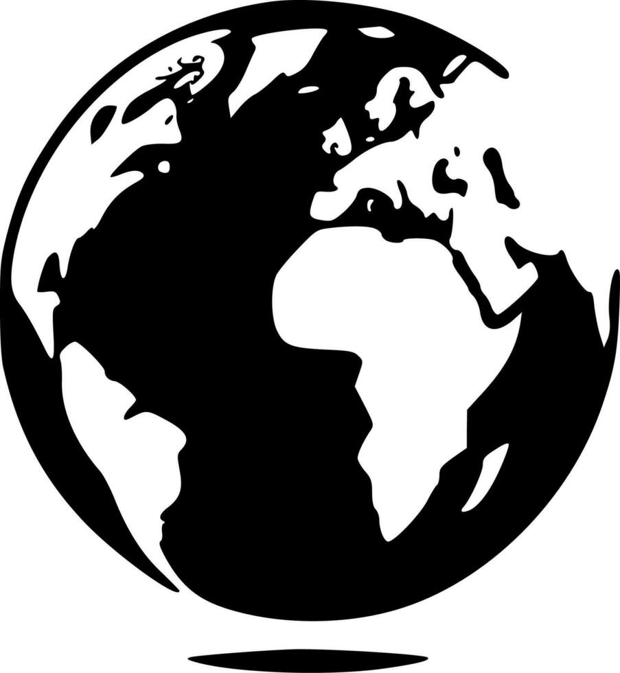 aarde - minimalistische en vlak logo - vector illustratie