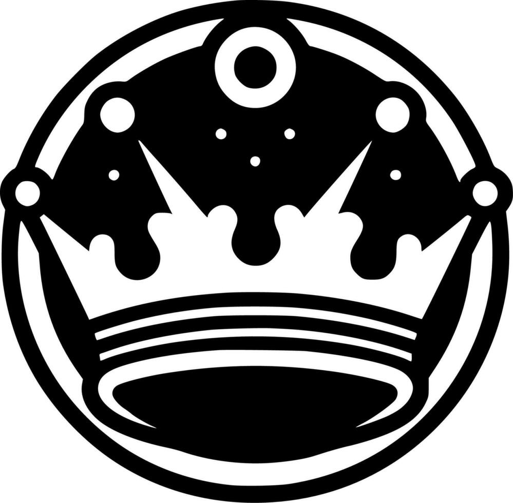 kroning, zwart en wit vector illustratie