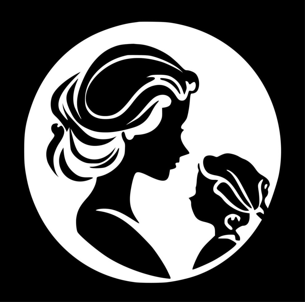 moeder - minimalistische en vlak logo - vector illustratie