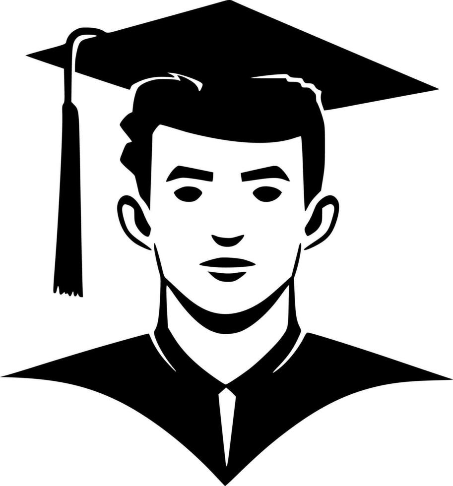 diploma uitreiking, zwart en wit vector illustratie