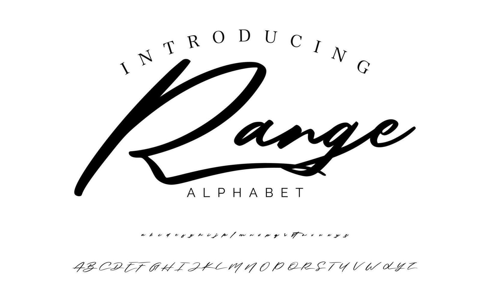 handtekening doopvont schoonschrift logotype script borstel doopvont type doopvont belettering handgeschreven vector