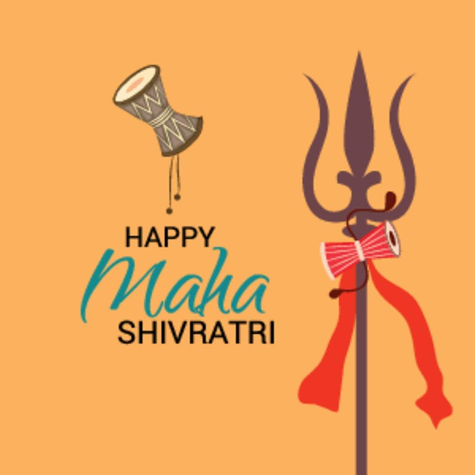 hindoe festival maha shivratri viering vector