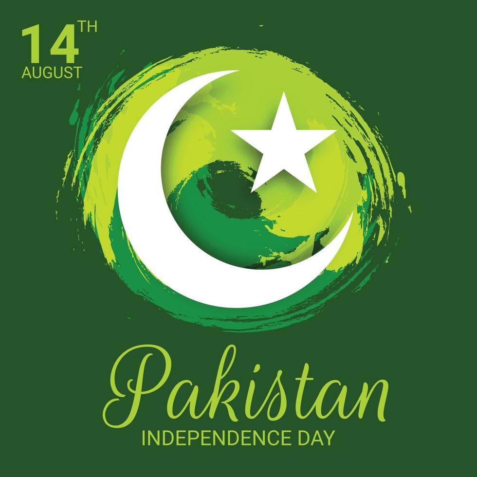 vectorillustratie van een achtergrond voor de onafhankelijkheidsdag van pakistan vector