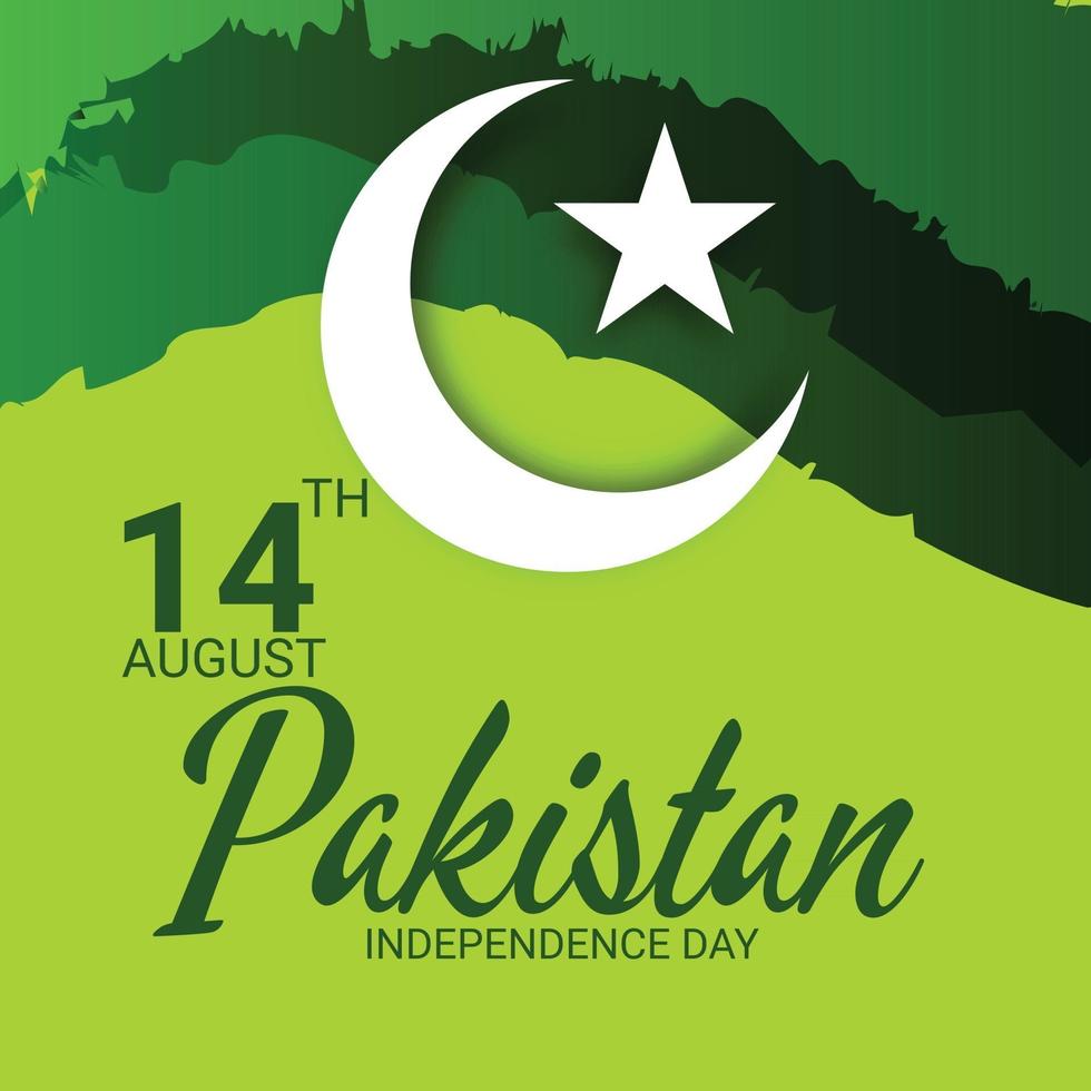 vectorillustratie van een achtergrond voor de onafhankelijkheidsdag van pakistan vector