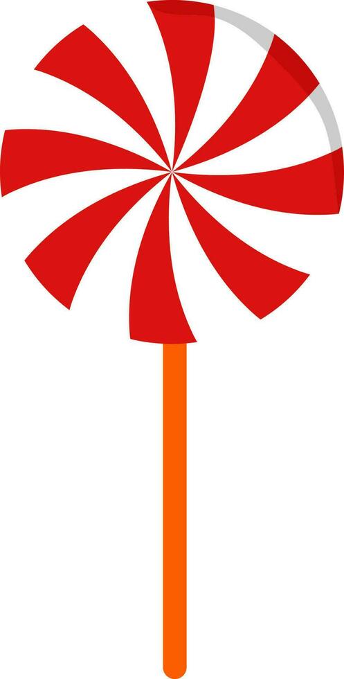 geïsoleerd spiraal lolly icoon in rood en wit kleur. vector