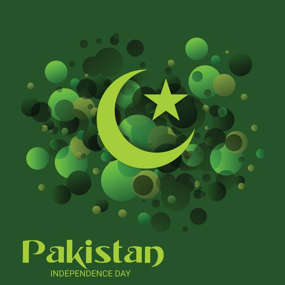 vectorillustratie van een achtergrond voor de onafhankelijkheidsdag van pakistan vector