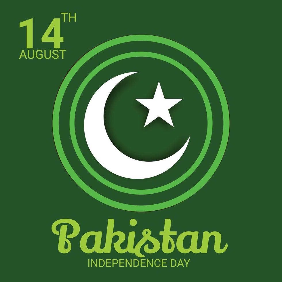 vectorillustratie van een achtergrond voor de onafhankelijkheidsdag van pakistan vector