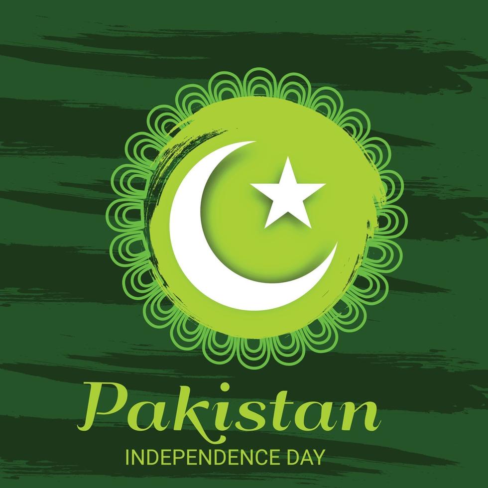 vectorillustratie van een achtergrond voor de onafhankelijkheidsdag van pakistan vector