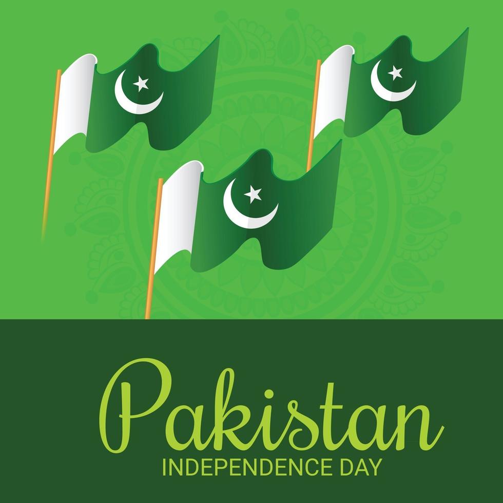 vectorillustratie van een achtergrond voor de onafhankelijkheidsdag van pakistan vector