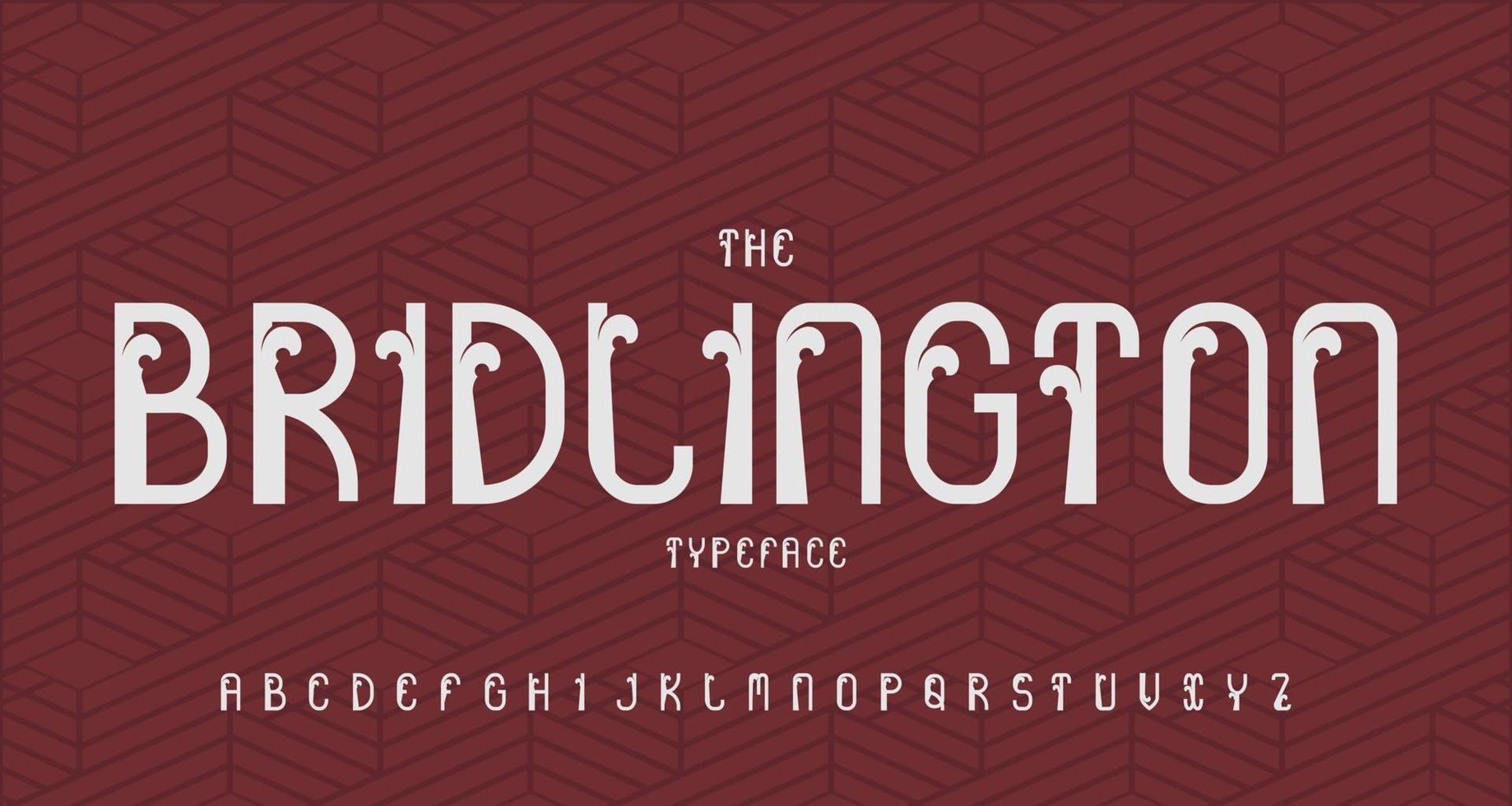 vintage moderne alfabet lettertype vector