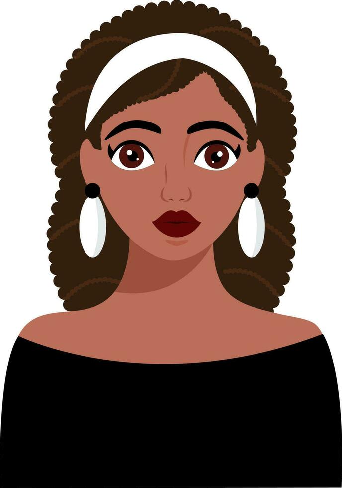 tekening illustratie van modern jong meisje karakter Aan wit achtergrond. vector