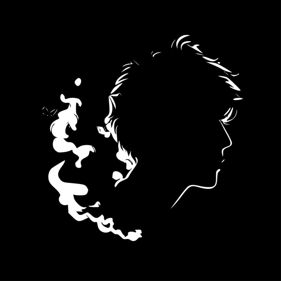 rook - minimalistische en vlak logo - vector illustratie