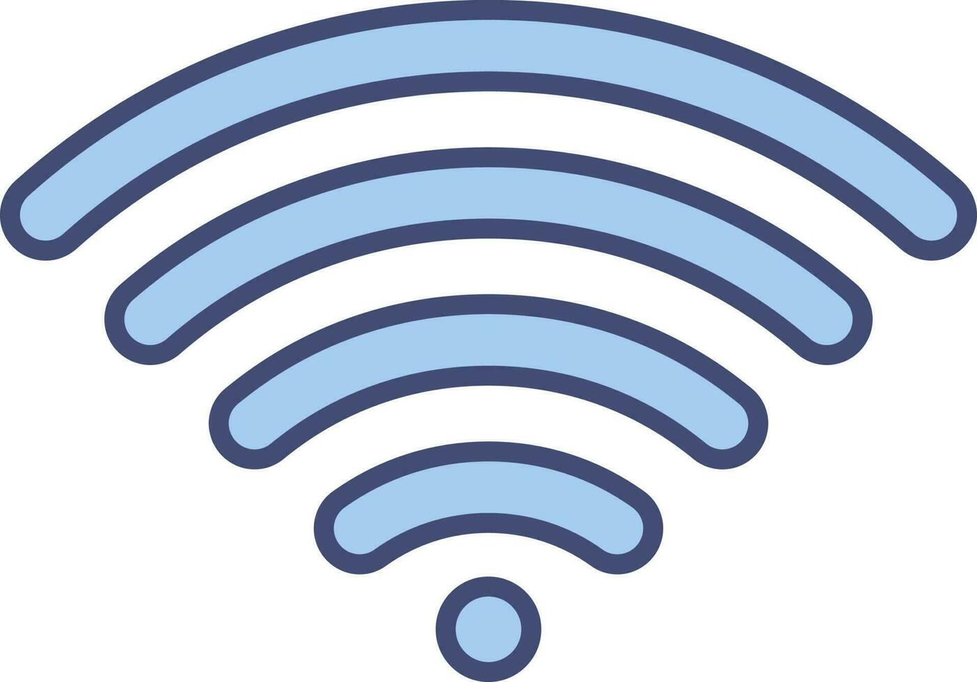 blauw illustratie van Wifi icoon of symbool. vector