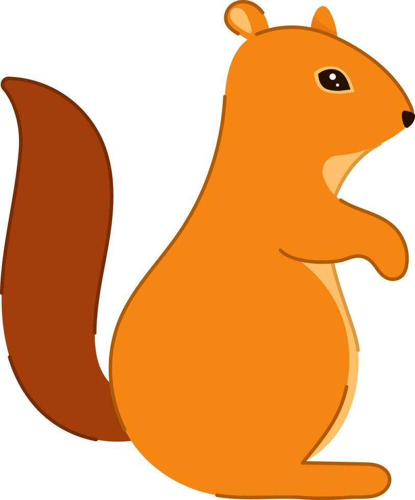 schattig eekhoorn tekenfilm icoon in oranje kleur. vector