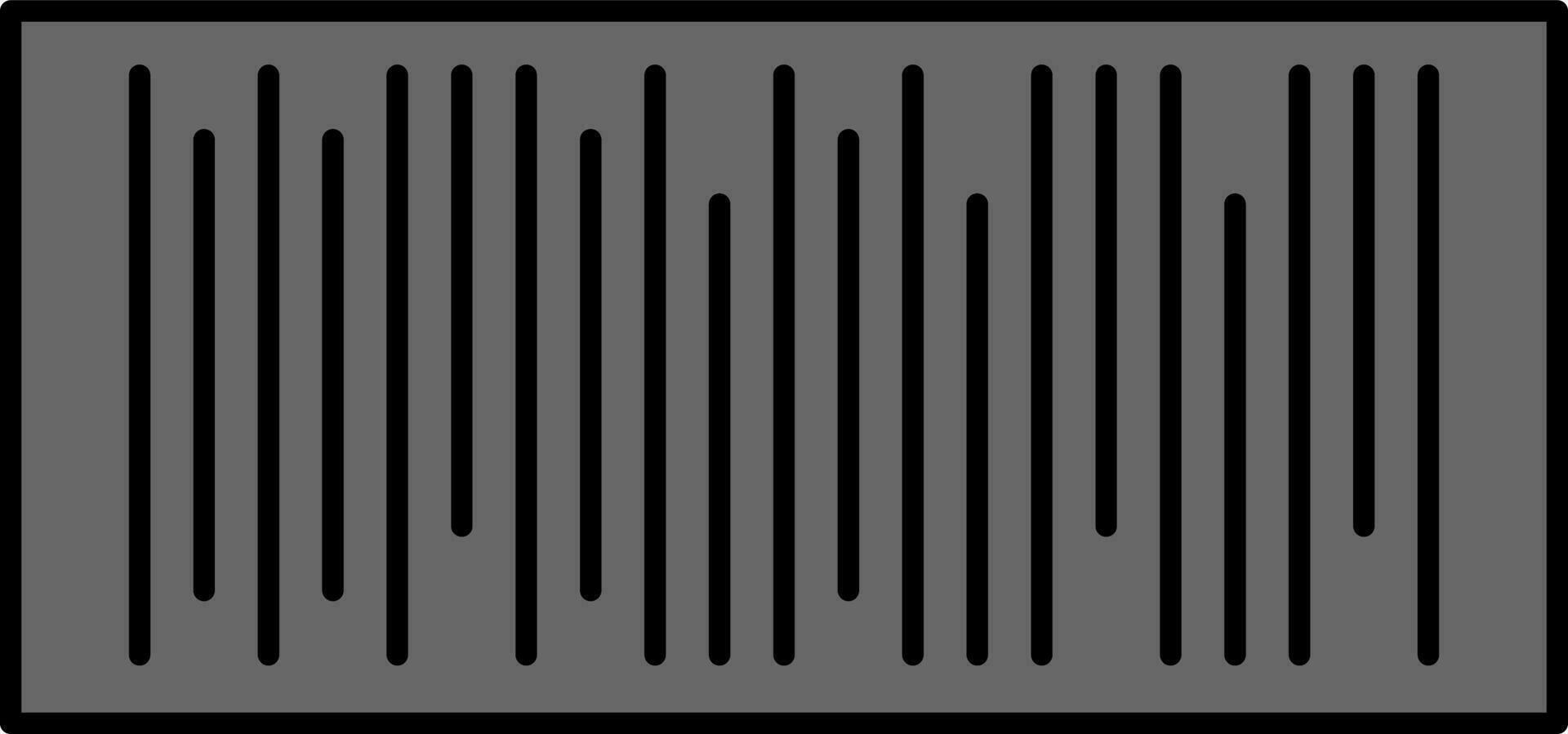 zwart en grijs streepjescode vlak icoon of symbool. vector