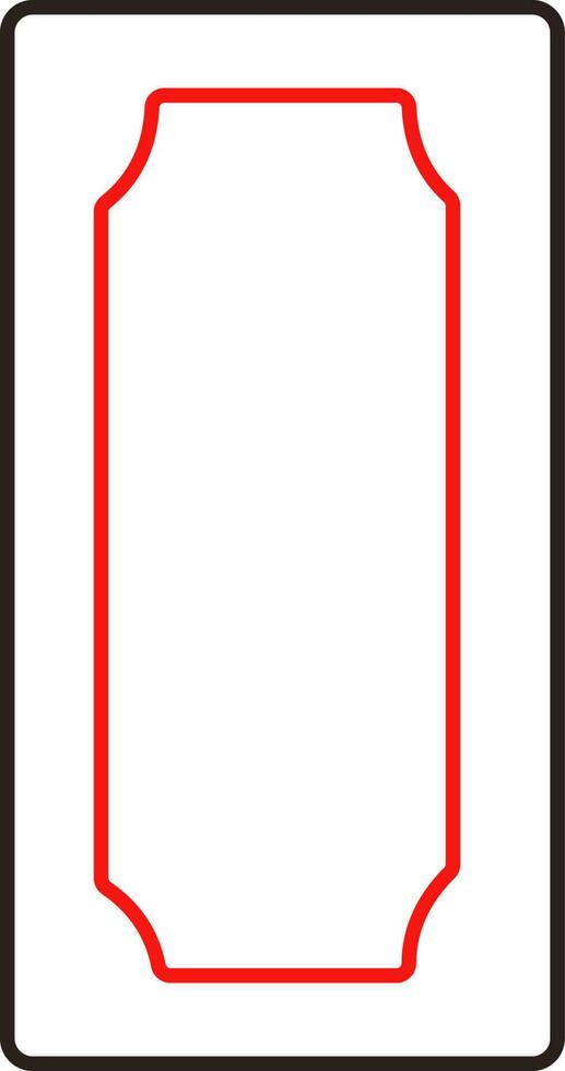 rood en zwart lijn kunst illustratie van contant geld geld icoon. vector
