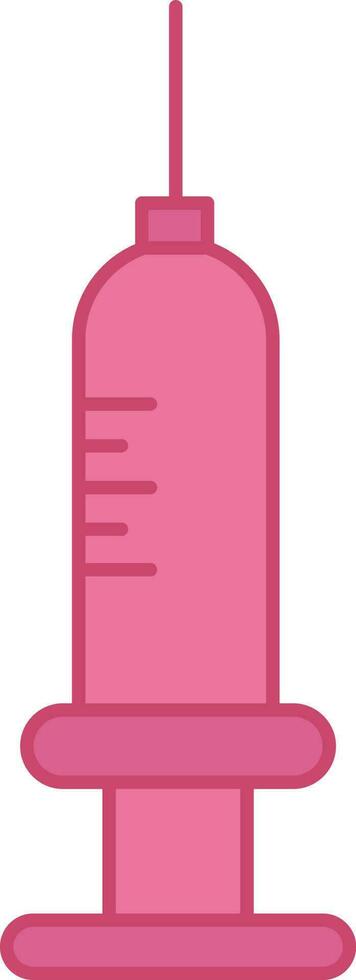 roze illustratie van injectie vlak icoon. vector