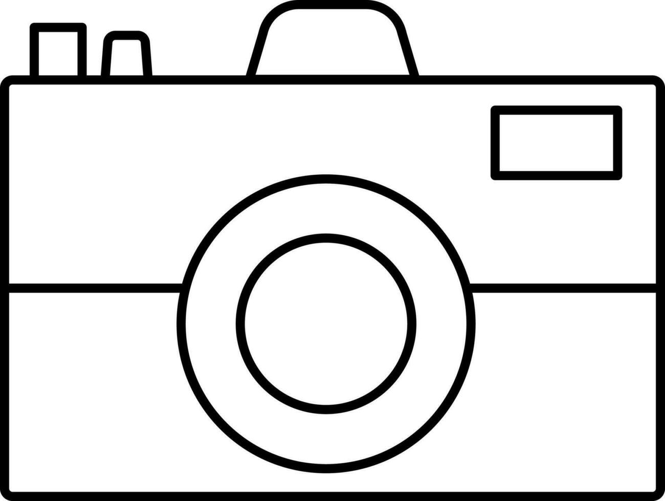 camera icoon of symbool in zwart schets. vector