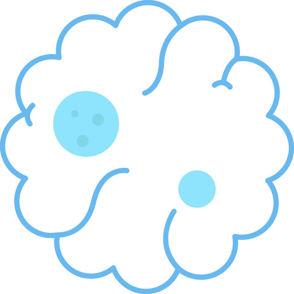 blauw en wit illustratie van kanker zakdoek icoon. vector