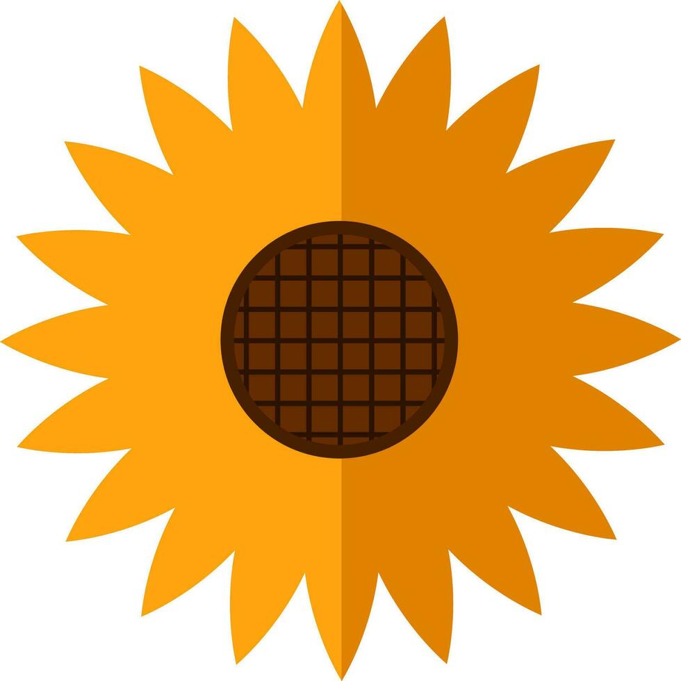 vlak illustratie van oranje zonnebloem icoon. vector