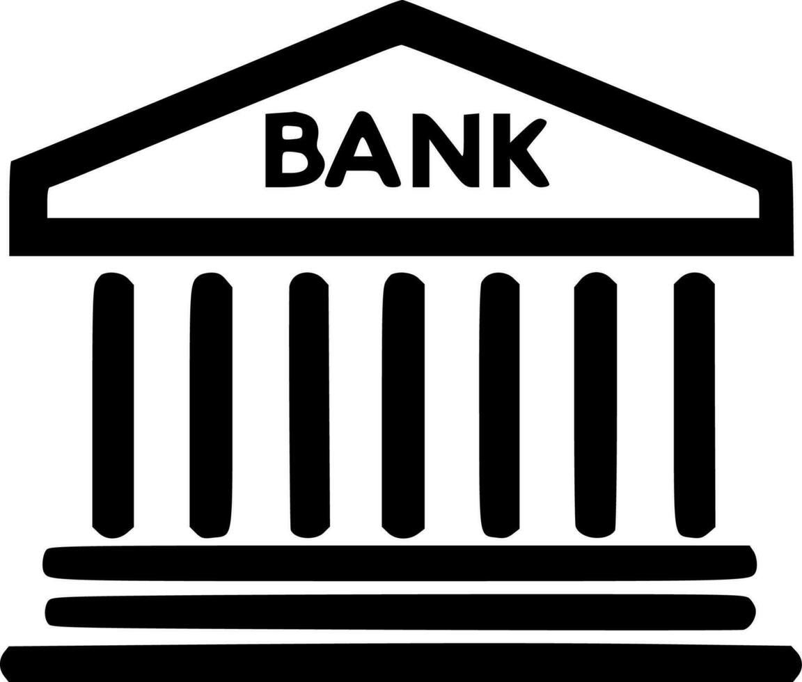 bank, minimalistische en gemakkelijk silhouet - vector illustratie