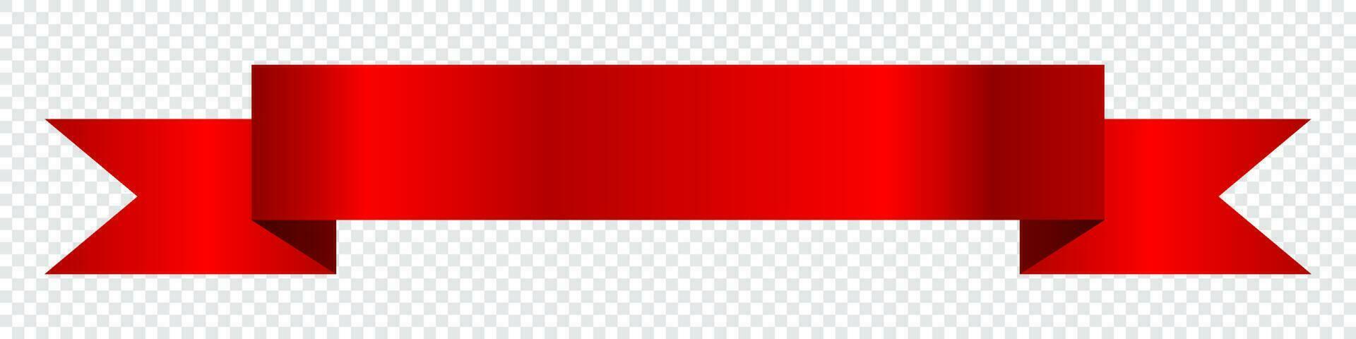 zijde rood lint of label. banier symbool. Golf banier elementen. vector illustratie