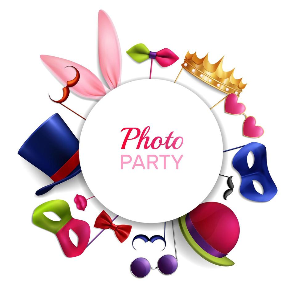 photo booth party achtergrond vectorillustratie vector