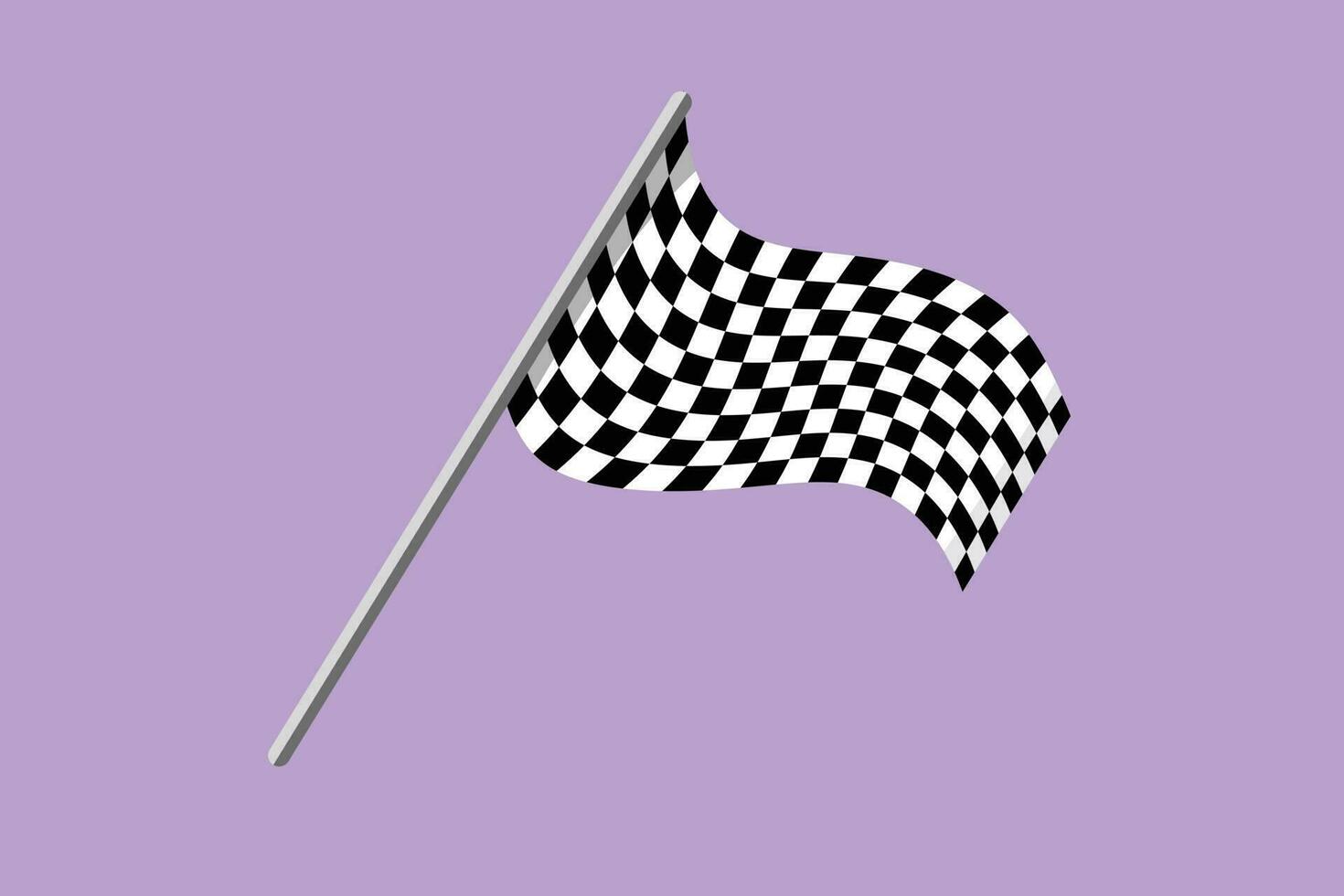 karakter vlak tekening gestileerde af hebben vlag icoon, logo, label, folder, sjabloon. racing teken symbool. geruit racing vlag. zwart en wit vlag. af hebben, begin markering. tekenfilm ontwerp vector illustratie