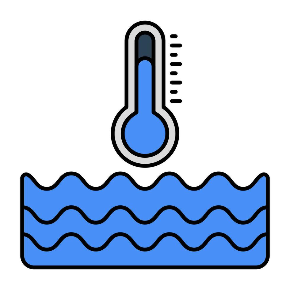 perfect ontwerp icoon van water temperatuur vector