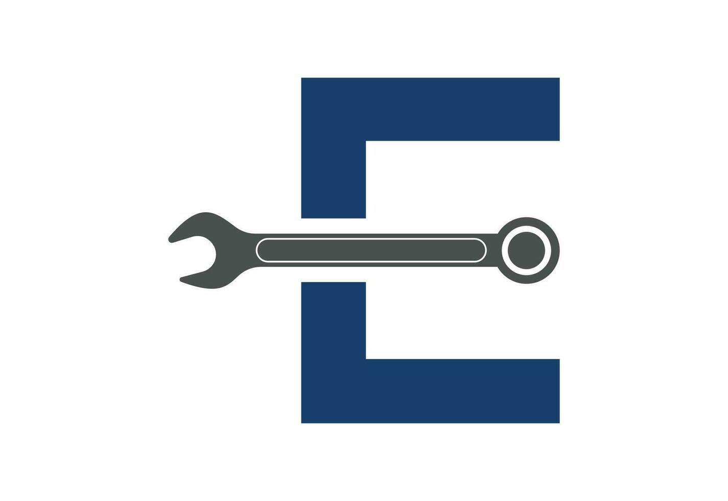 eerste e brief logo met creatief symbool, vector ontwerp sjabloon