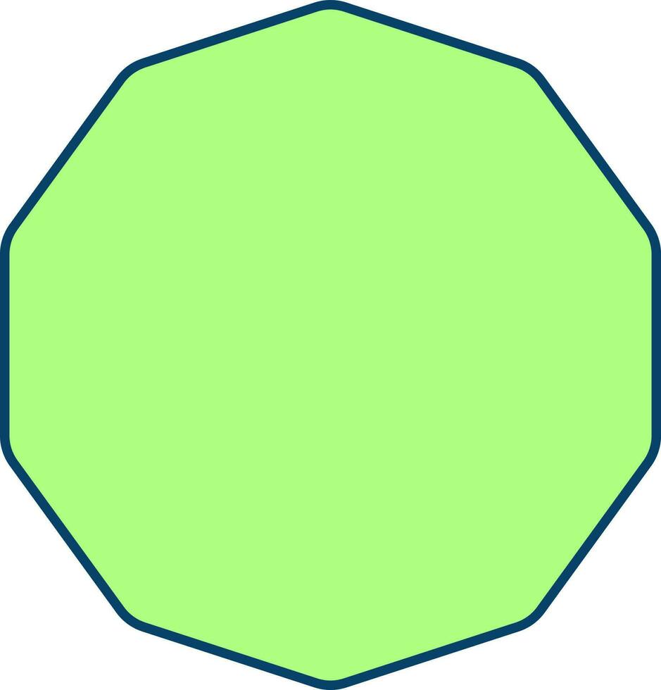 geïsoleerd tienhoek icoon of symbool in groen kleur. vector