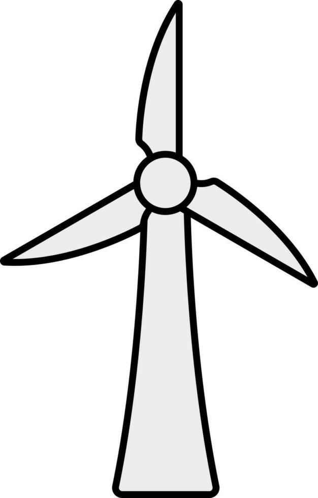 grijs windmolen icoon in vlak stijl. vector