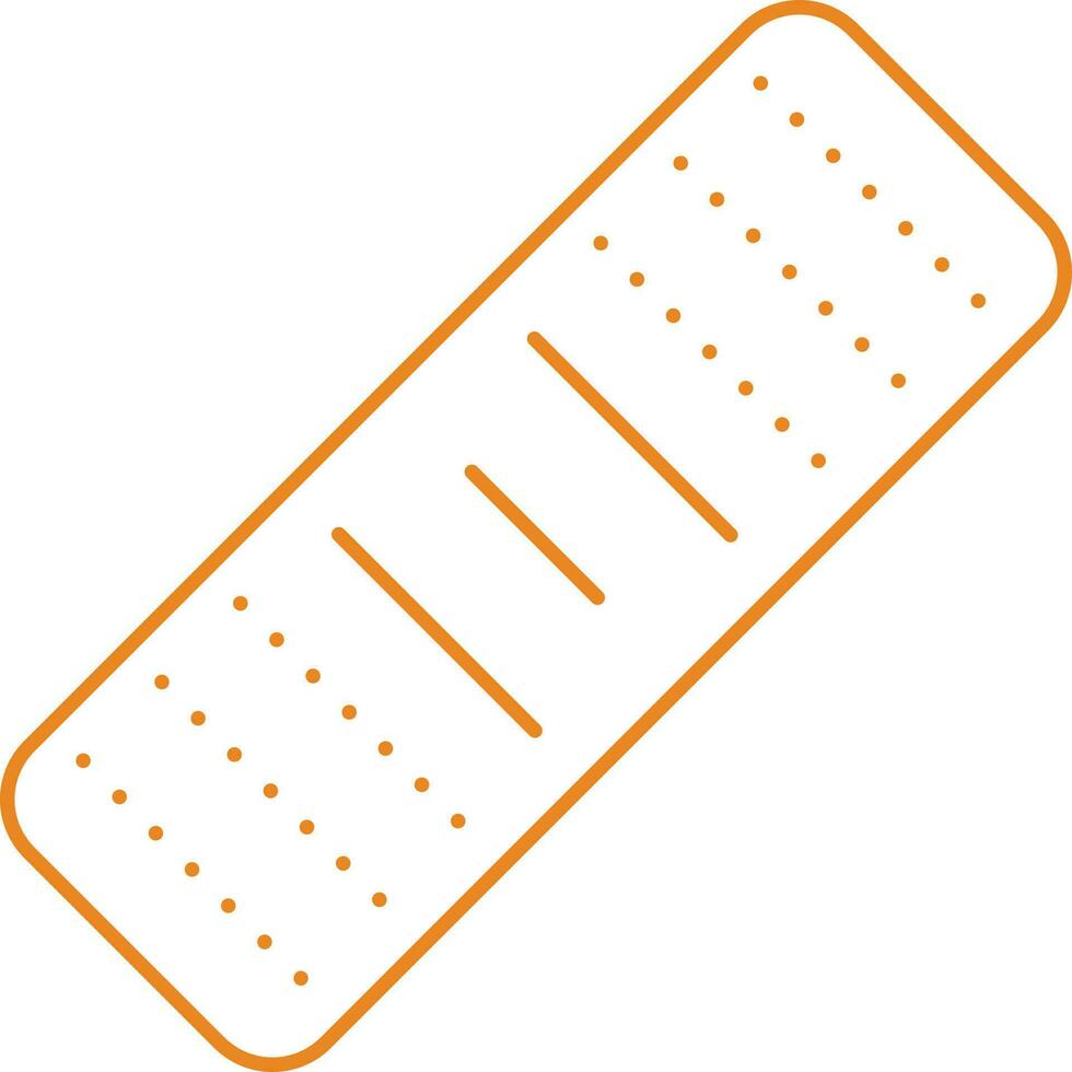 geïsoleerd verband strip icoon in oranje lijn kunst. vector
