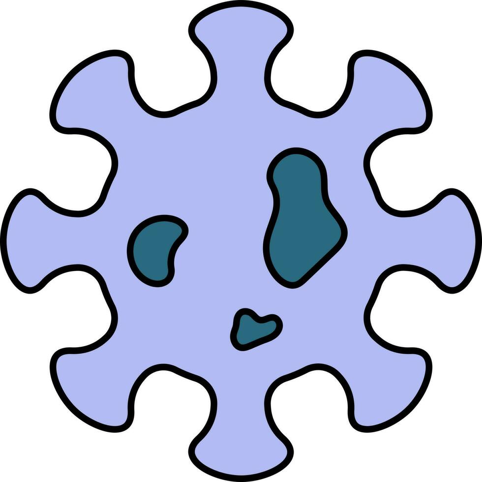 blauw virus symbool of icoon in vlak stijl. vector