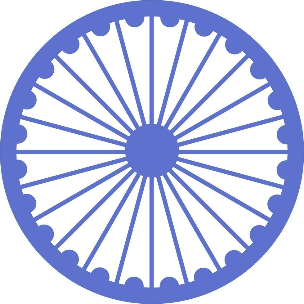 geïsoleerd Ashoka wiel icoon in wijnoogst stijl. vector