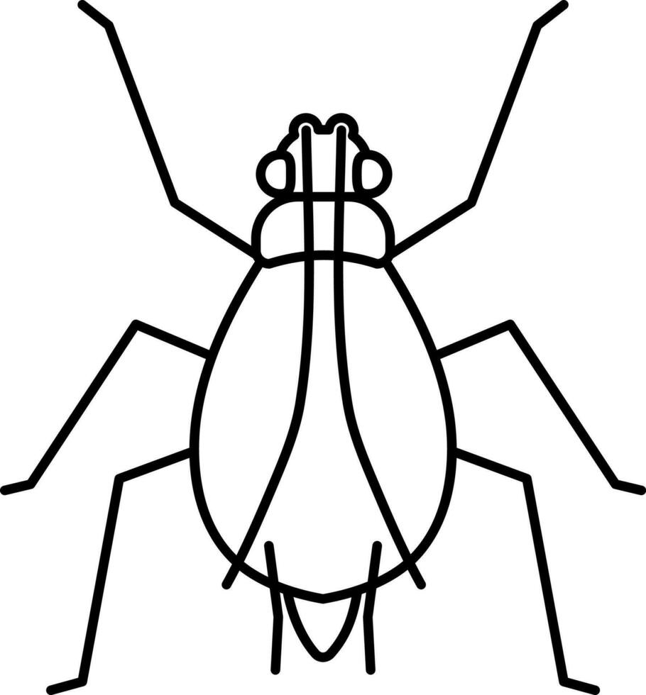 beroerte stijl bladluis insect karakter icoon. vector