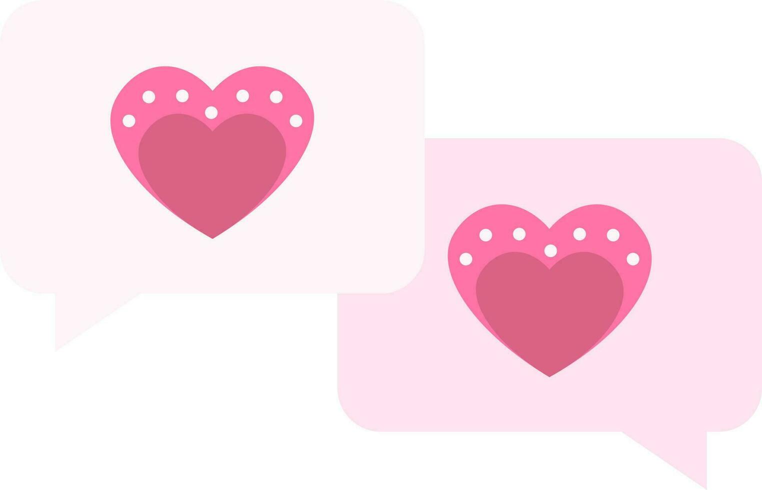 illustratie van liefde babbelen vlak icoon in roze kleur. vector