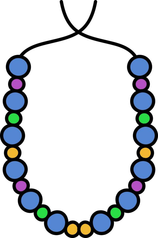 illustratie van kralen slinger kleurrijk icoon. vector