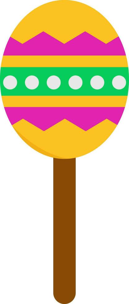 geïsoleerd kleurrijk maracas icoon in vlak stijl. vector