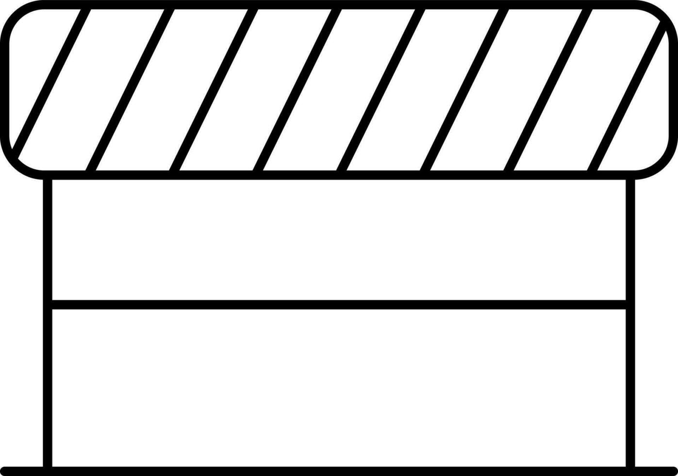 zwart schets illustratie van barricade icoon. vector