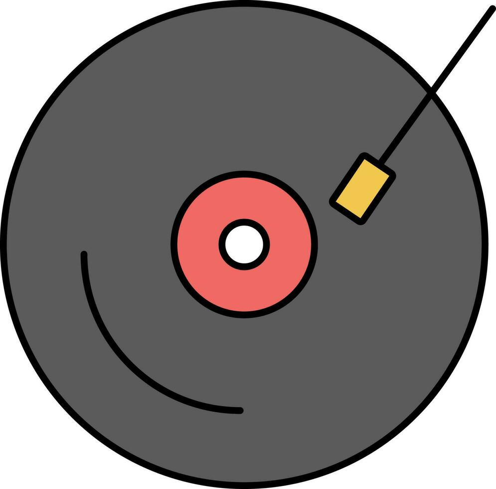 vinyl speler kleurrijk icoon of symbool. vector