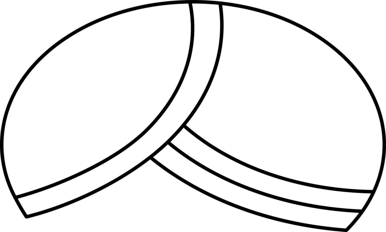 illustratie van tulband icoon in lijn kunst. vector