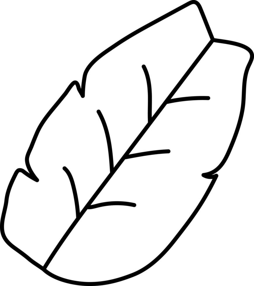 geïsoleerd banaan blad icoon in dun lijn kunst. vector