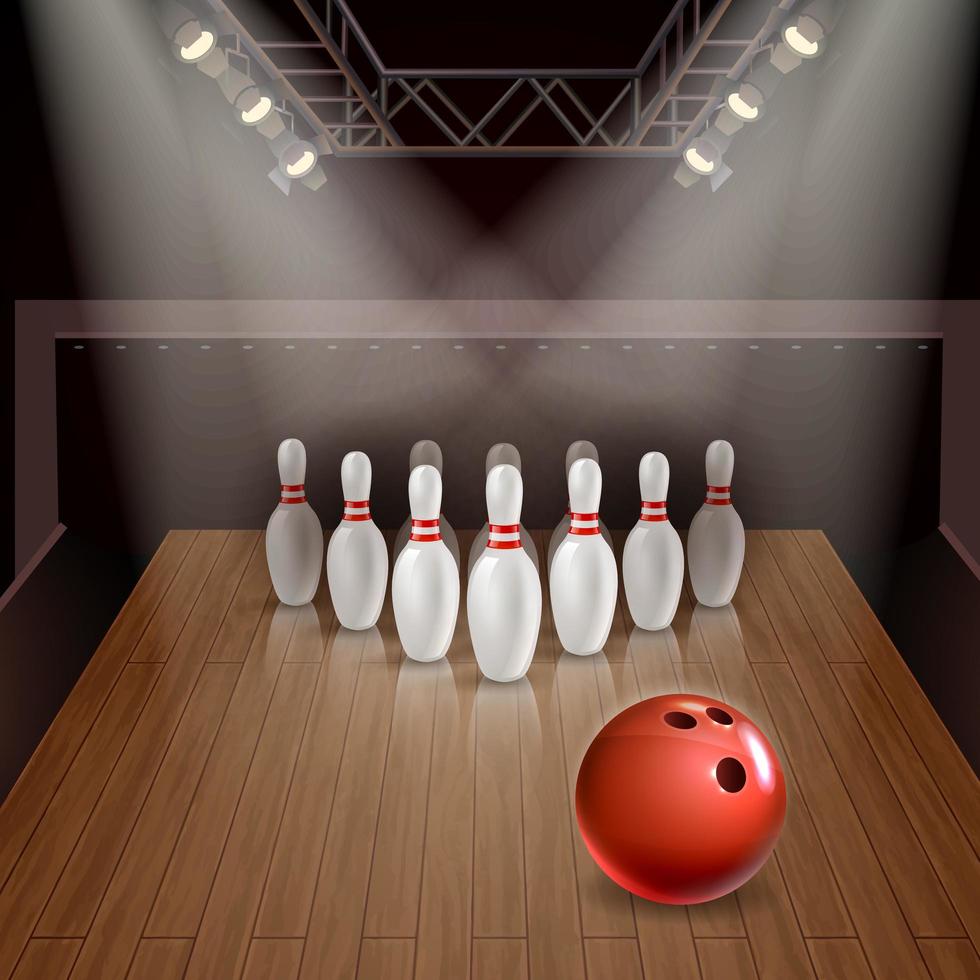 bowling 3d illustratie vectorillustratie vector