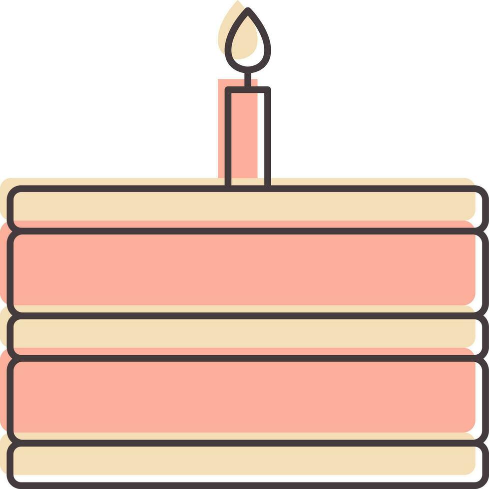 geïsoleerd taart icoon in roze kleur. vector